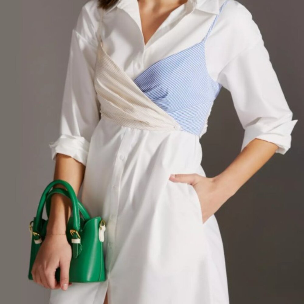 Mare Mare x Anthropologie Twofer Mini Shirt Dress